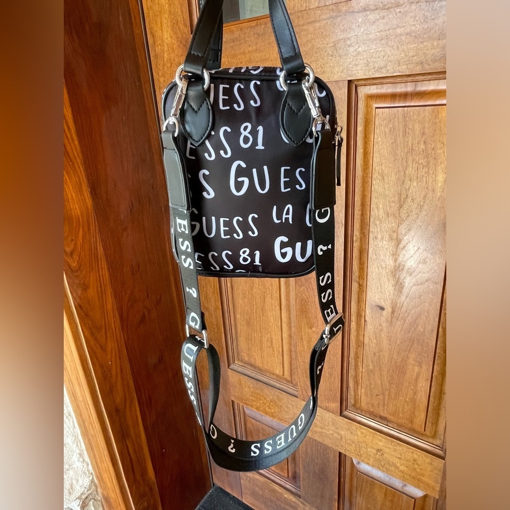 GUESS Black and White Mini Crossbody Bag - Picture 10 of 10